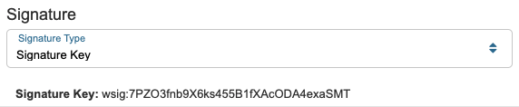 Signature Key